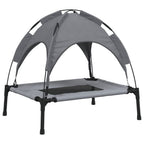 Cama para perros con dosel antracita tela oxford y acero