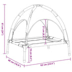 Cama para perros con dosel antracita tela oxford y acero