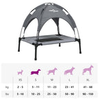 Cama para perros con dosel antracita tela oxford y acero