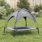 Cama para perros con dosel antracita tela oxford y acero