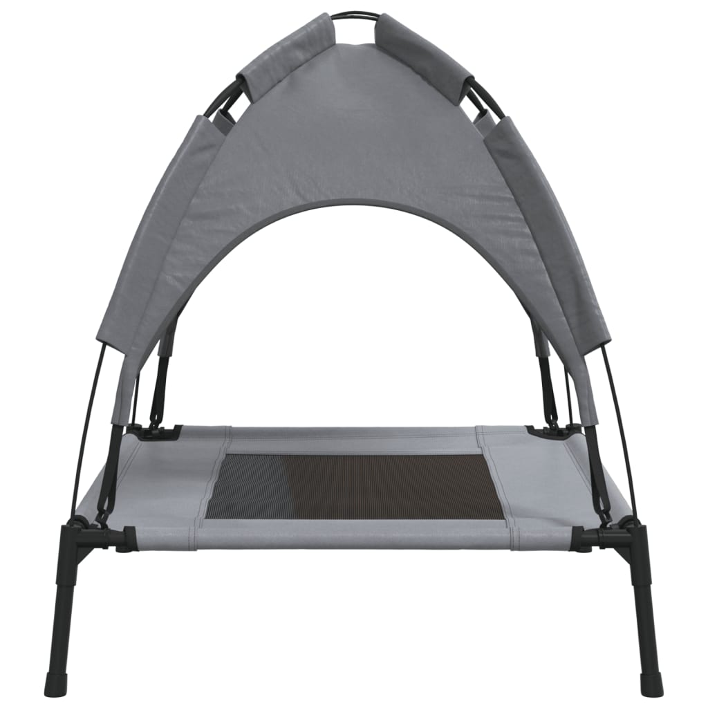 Cama para perros con dosel antracita tela oxford y acero