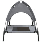 Cama para perros con dosel antracita tela oxford y acero