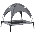 Cama para perros con dosel antracita tela oxford y acero