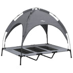 Cama para perros con dosel antracita tela oxford y acero