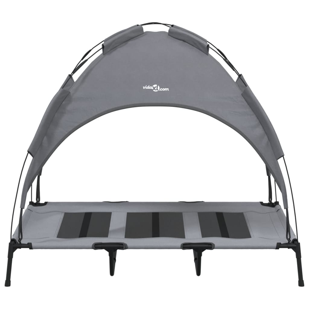 Cama para perros con dosel antracita tela oxford y acero