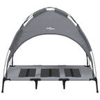 Cama para perros con dosel antracita tela oxford y acero
