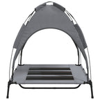Cama para perros con dosel antracita tela oxford y acero