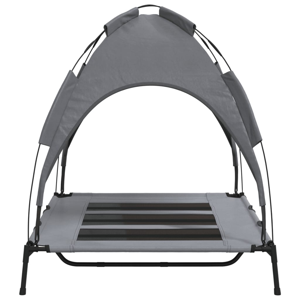 Cama para perros con dosel antracita tela oxford y acero