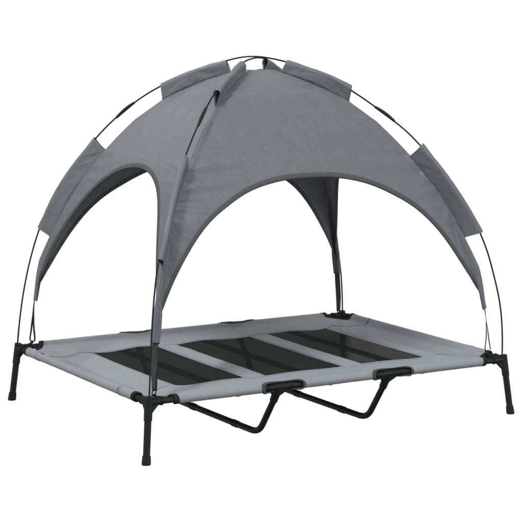 Cama para perros con dosel antracita tela oxford y acero