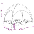 Cama para perros con dosel antracita tela oxford y acero