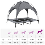 Cama para perros con dosel antracita tela oxford y acero