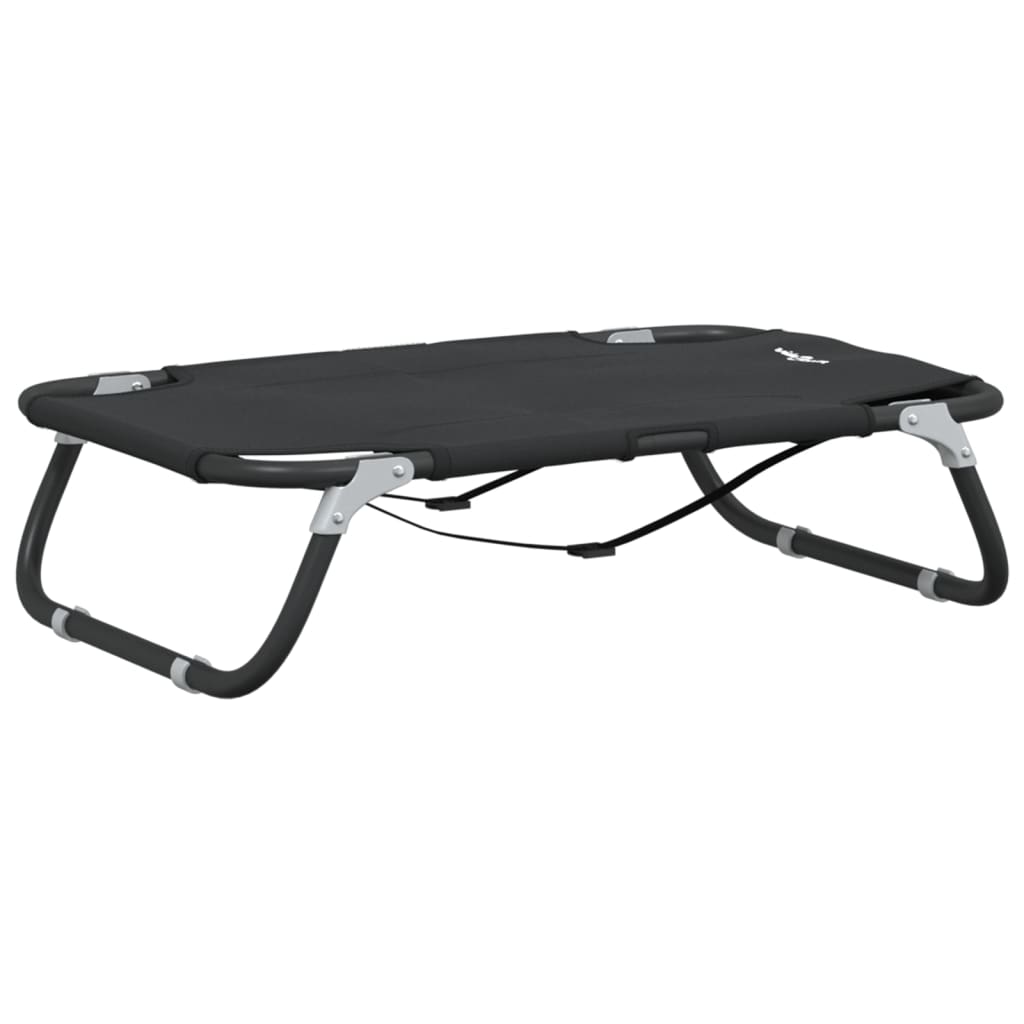 Cama para perros plegable tela oxford y acero gris antracita