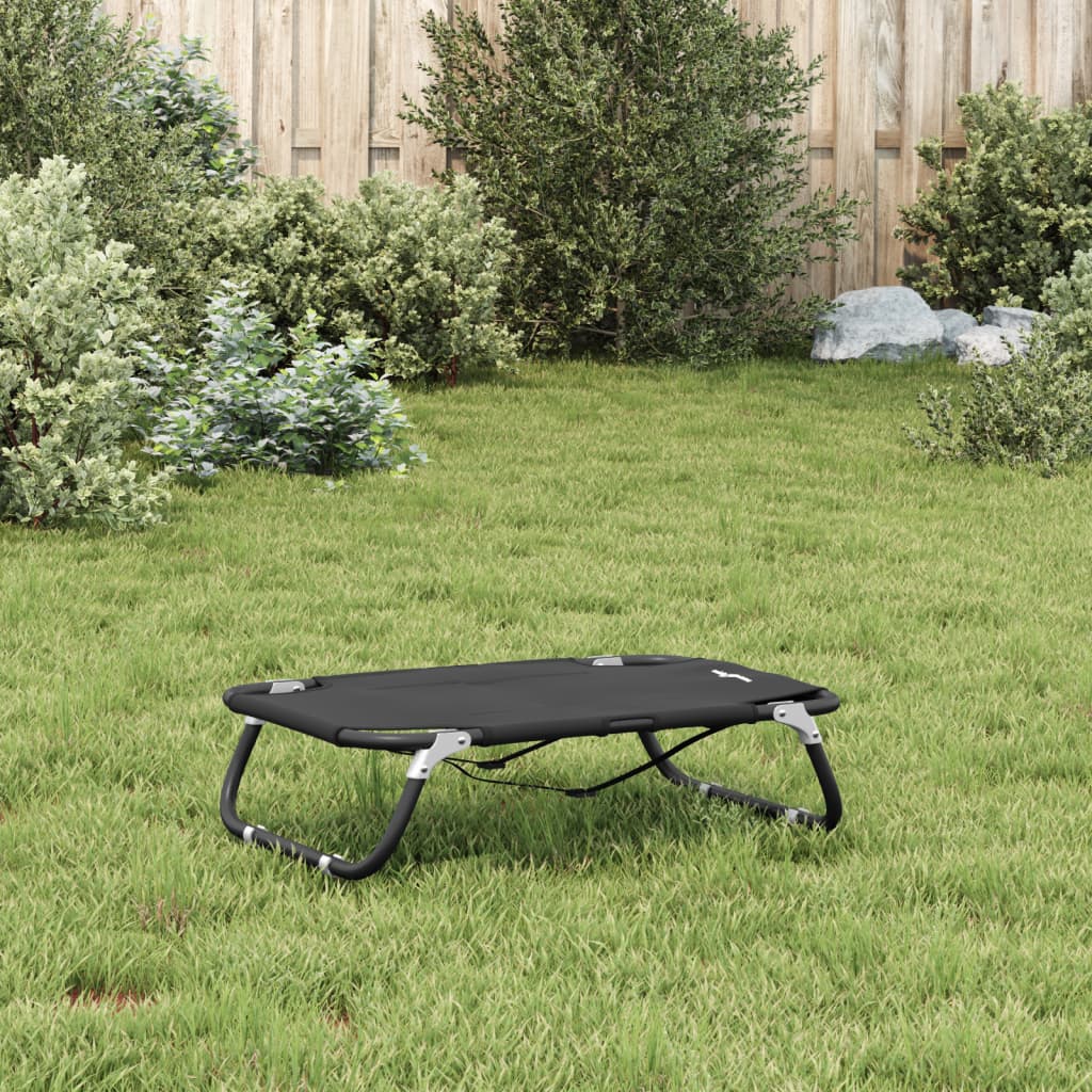 Cama para perros plegable tela oxford y acero gris antracita