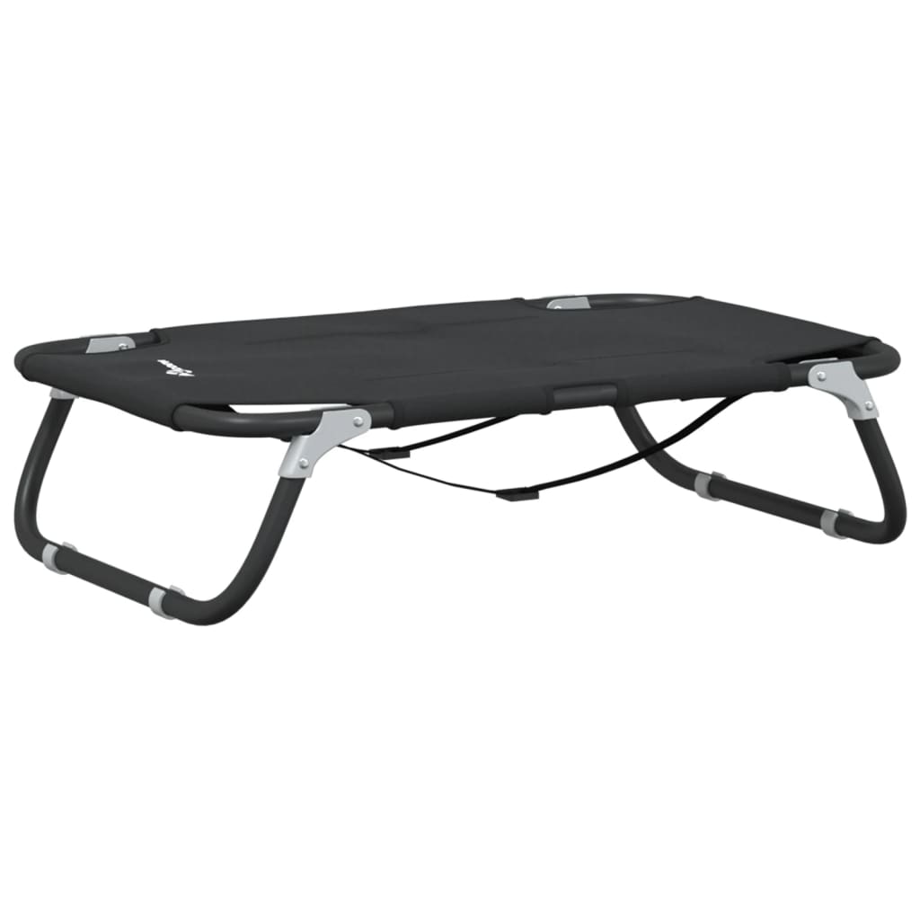 Cama para perros plegable tela oxford y acero gris antracita