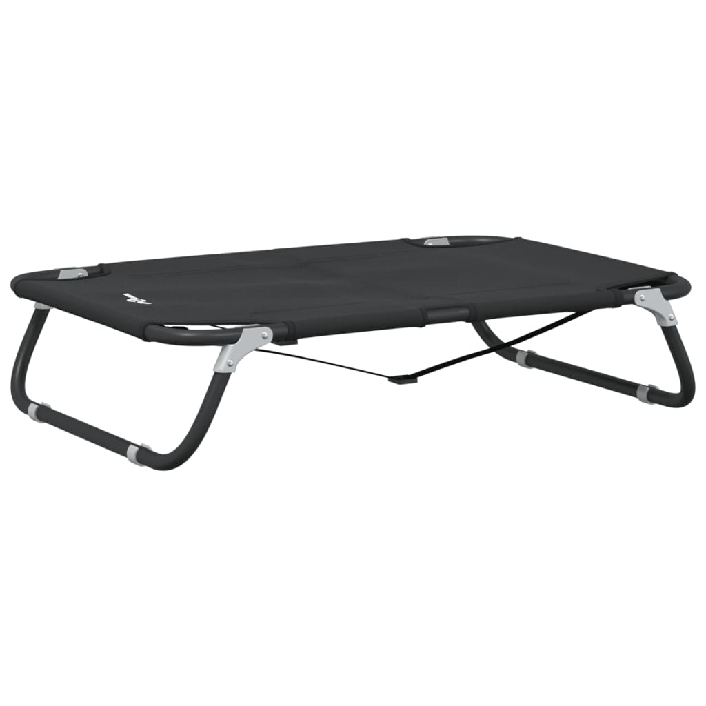 Cama para perros plegable tela oxford y acero gris antracita