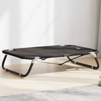 Cama para perros plegable tela oxford y acero gris antracita