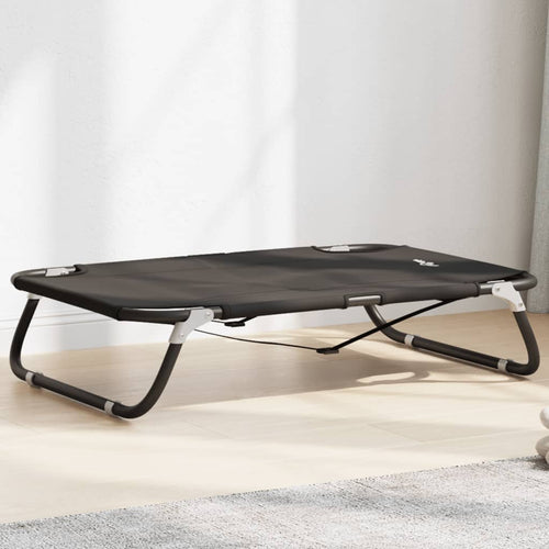 Cama para perros plegable tela oxford y acero gris antracita