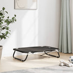 Cama para perros plegable tela oxford y acero gris antracita