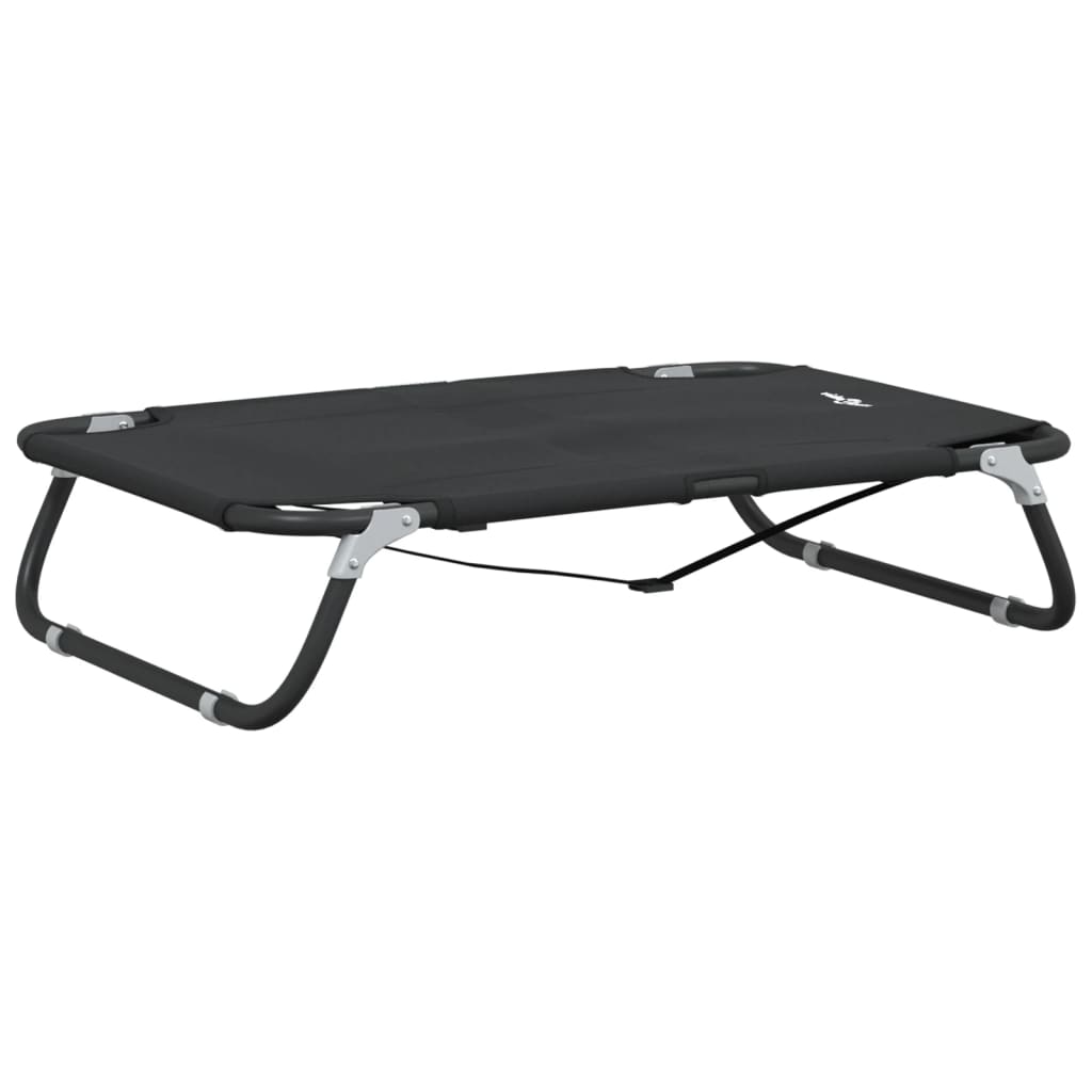 Cama para perros plegable tela oxford y acero gris antracita