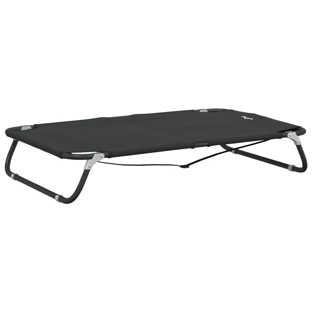 Cama para perros plegable tela oxford y acero gris antracita