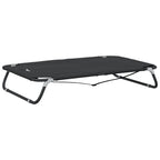 Cama para perros plegable tela oxford y acero gris antracita