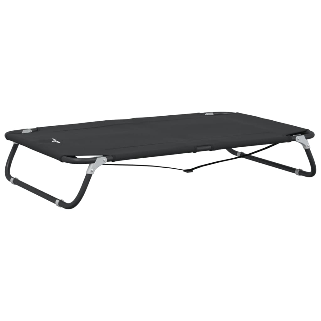 Cama para perros plegable tela oxford y acero gris antracita