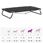 Cama para perros plegable tela oxford y acero gris antracita