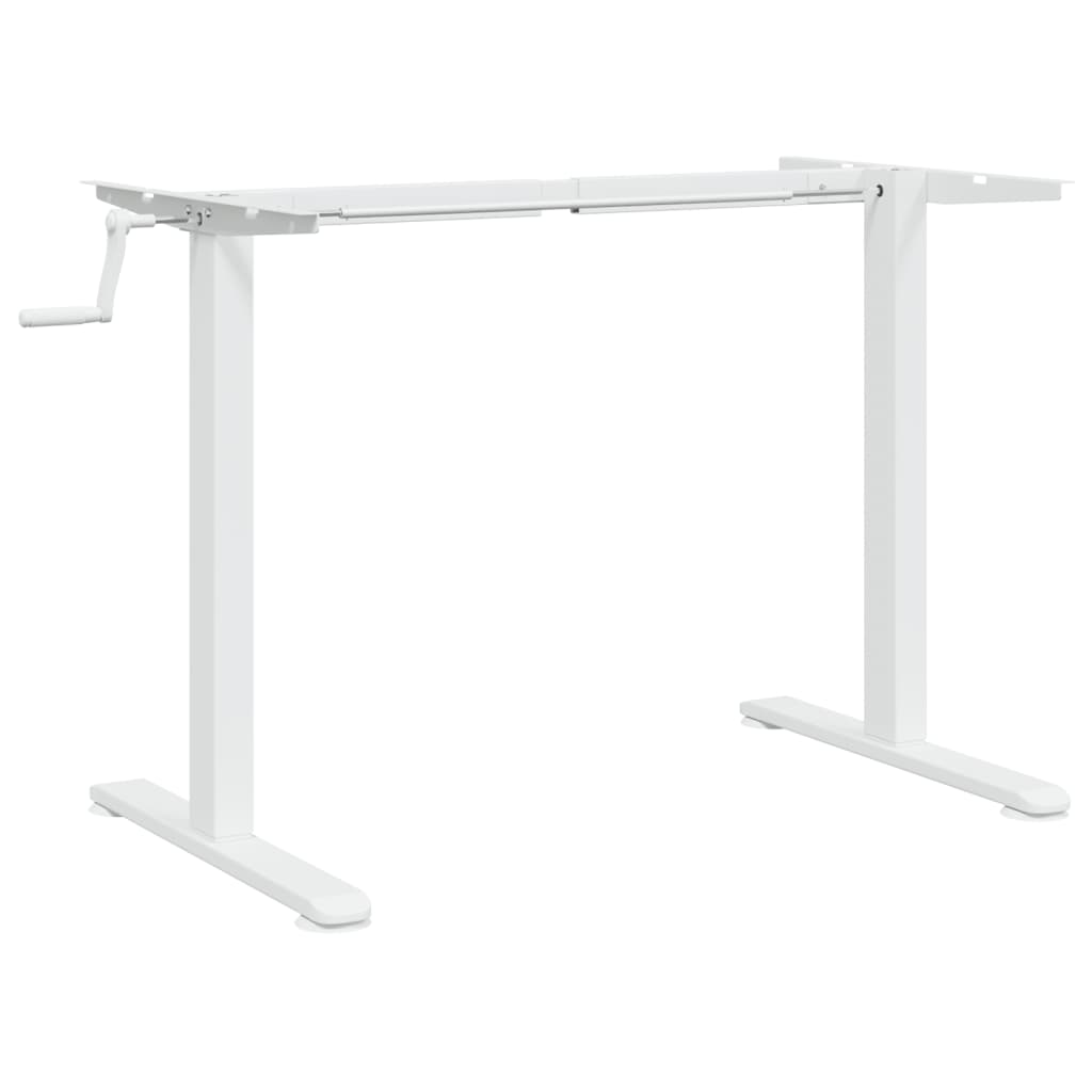 Marco de escritorio de pie acero blanco (94-135)x60x(70-114) cm