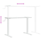 Marco de escritorio de pie acero blanco (94-135)x60x(70-114) cm
