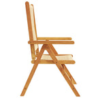 Sillas de jardín 2 uds madera maciza acacia polipropileno beige