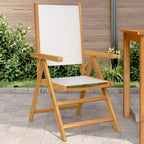 Sillas de jardín 2 uds madera maciza acacia polipropileno beige