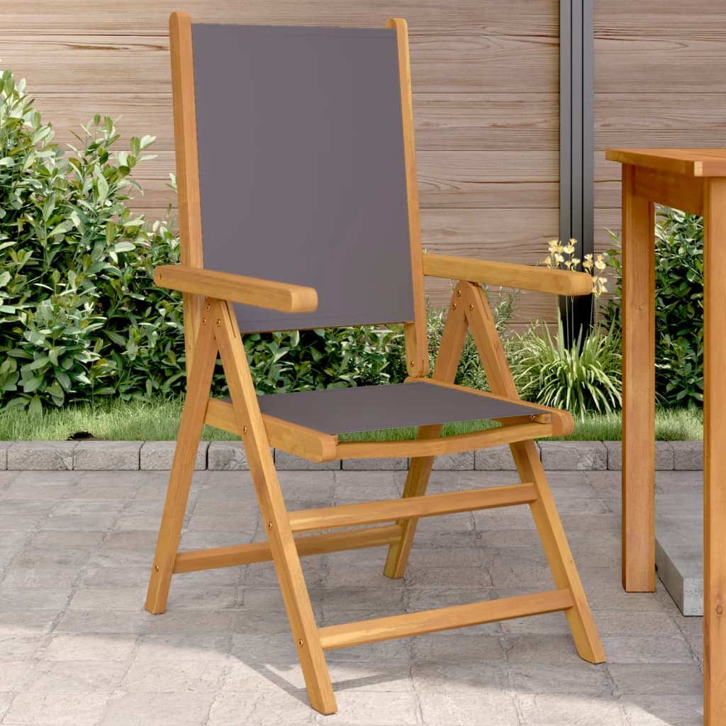 Sillas de jardín 2 uds madera maciza acacia polipropileno beige