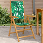 Silla mecedora de jardín con cojines ratán sintético beige