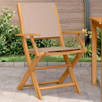 Sillas de jardín 2 uds madera maciza acacia polipropileno beige