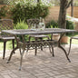 Mesa de jardim alumínio fundido branco 150x90x72 cm