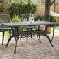 Mesa de jardim alumínio fundido branco 150x90x72 cm