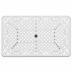 Mesa de jardín aluminio fundido blanco 150x90x72 cm
