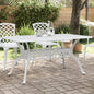 Mesa de jardim alumínio fundido branco 150x90x72 cm