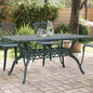 Mesa de jardim alumínio fundido branco 150x90x72 cm