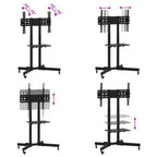 Soporte TV con ruedas pantalla 32-70'' Max VESA 600x400mm 50kg