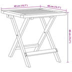 Mesa auxiliar de jardín madera maciza de acacia 40x40x40 cm