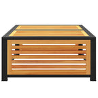 Mesa de jardín de madera maciza de acacia 68x68x30 cm