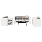 Juego de muebles de jardín 2 piezas madera maciza pino blanco
