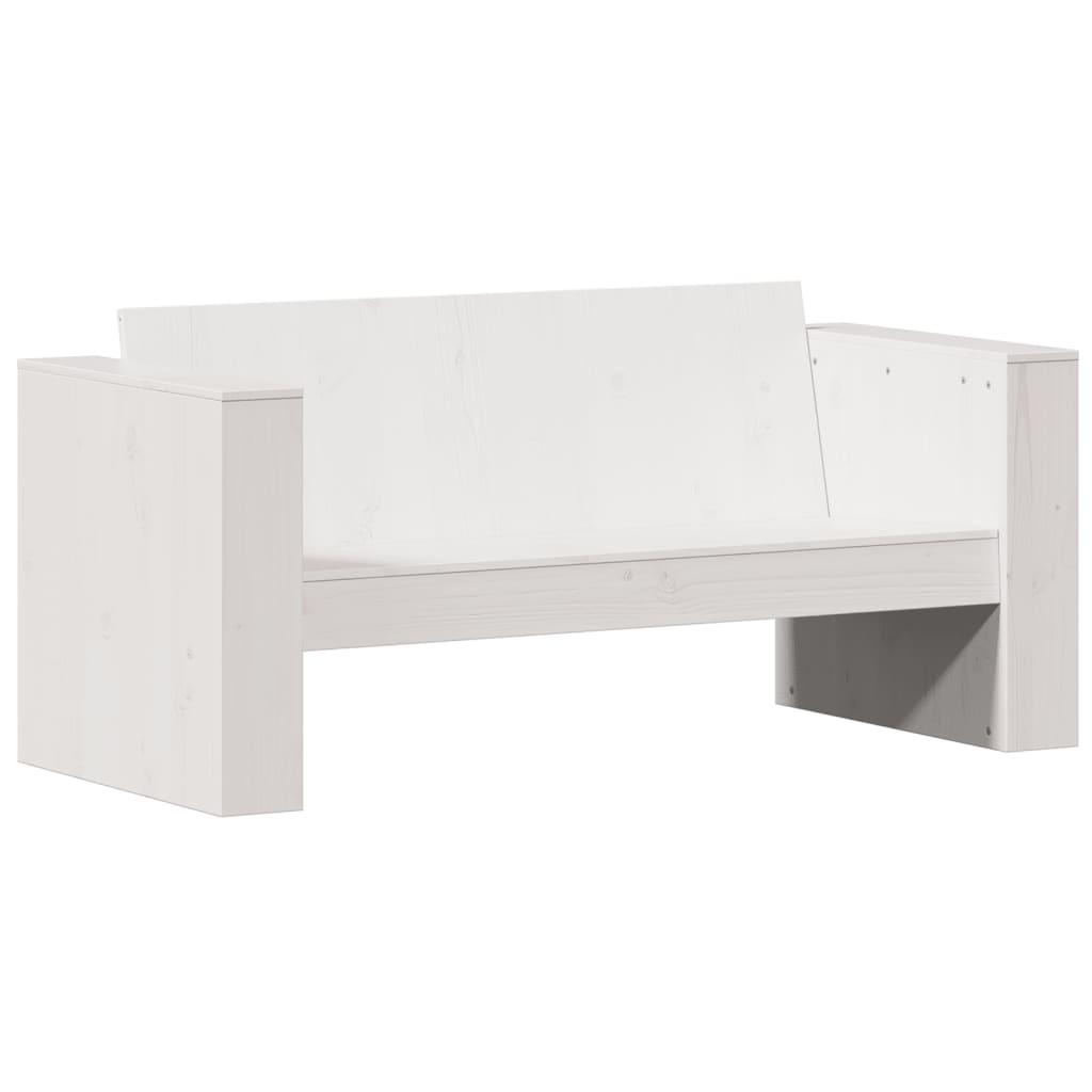 Juego de muebles de jardín 2 piezas madera maciza pino blanco