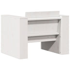 Juego de muebles de jardín 2 piezas madera maciza pino blanco