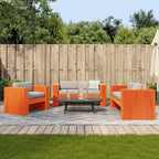 Juego de muebles de jardín 3 pzas madera maciza de pino gris