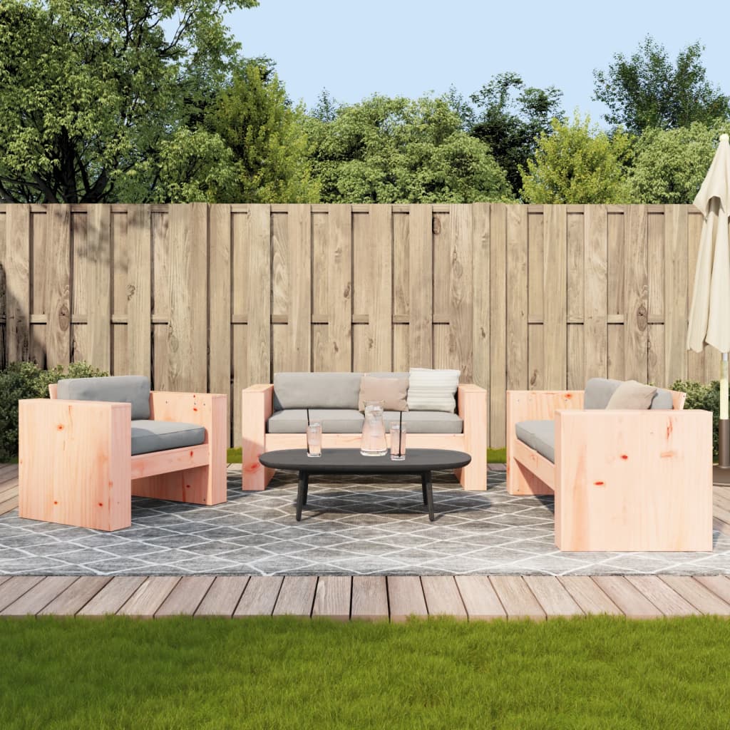 Juego de muebles de jardín 2 piezas madera maciza pino blanco