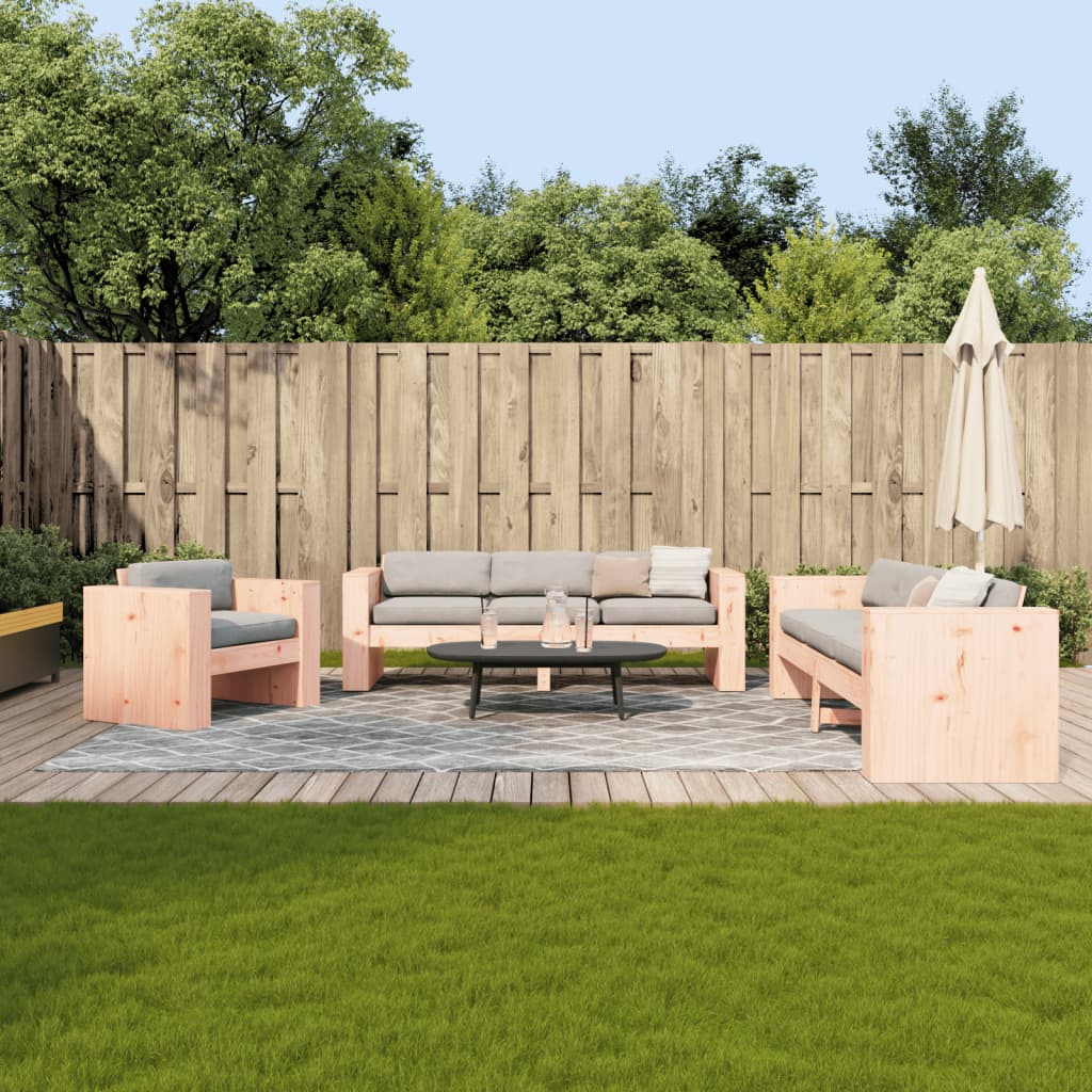 Juego de muebles de jardín 2 piezas madera maciza pino blanco