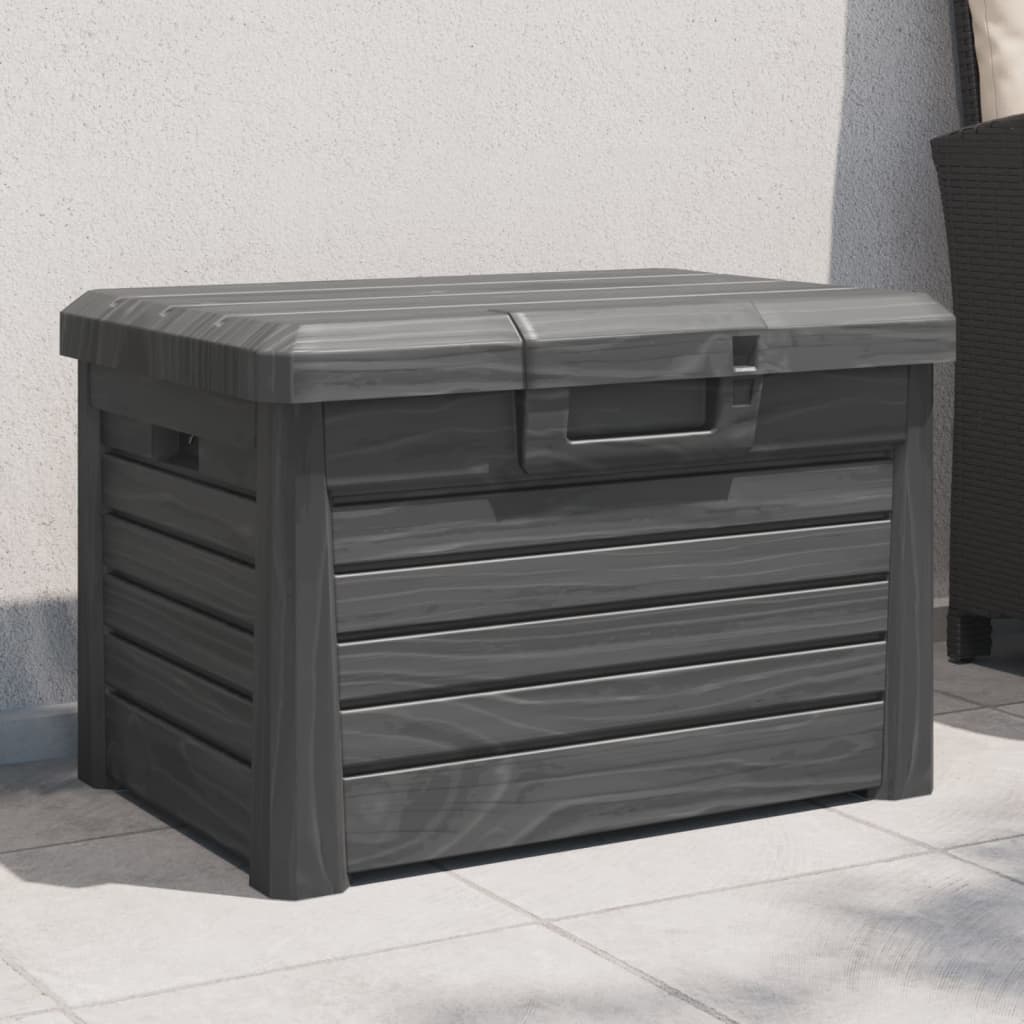 Baúl para cojines polipropileno gris 73x50,5x46,5 cm