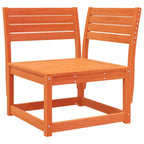 Juego de muebles jardín 7 pzas madera maciza pino marrón cera